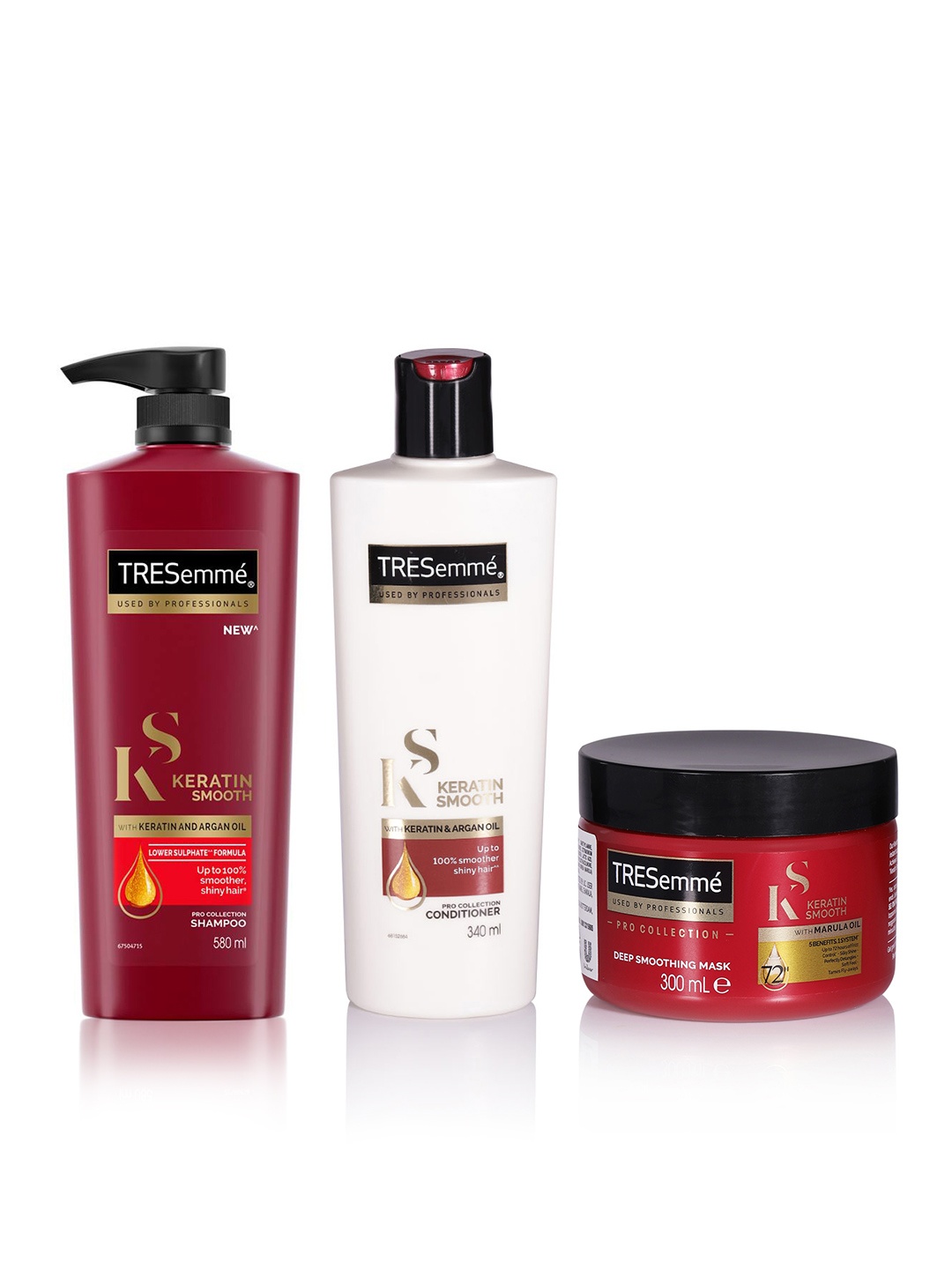 

TRESemme Women Set of Keratin Smooth Shampoo, Conditioner & Mask, Red