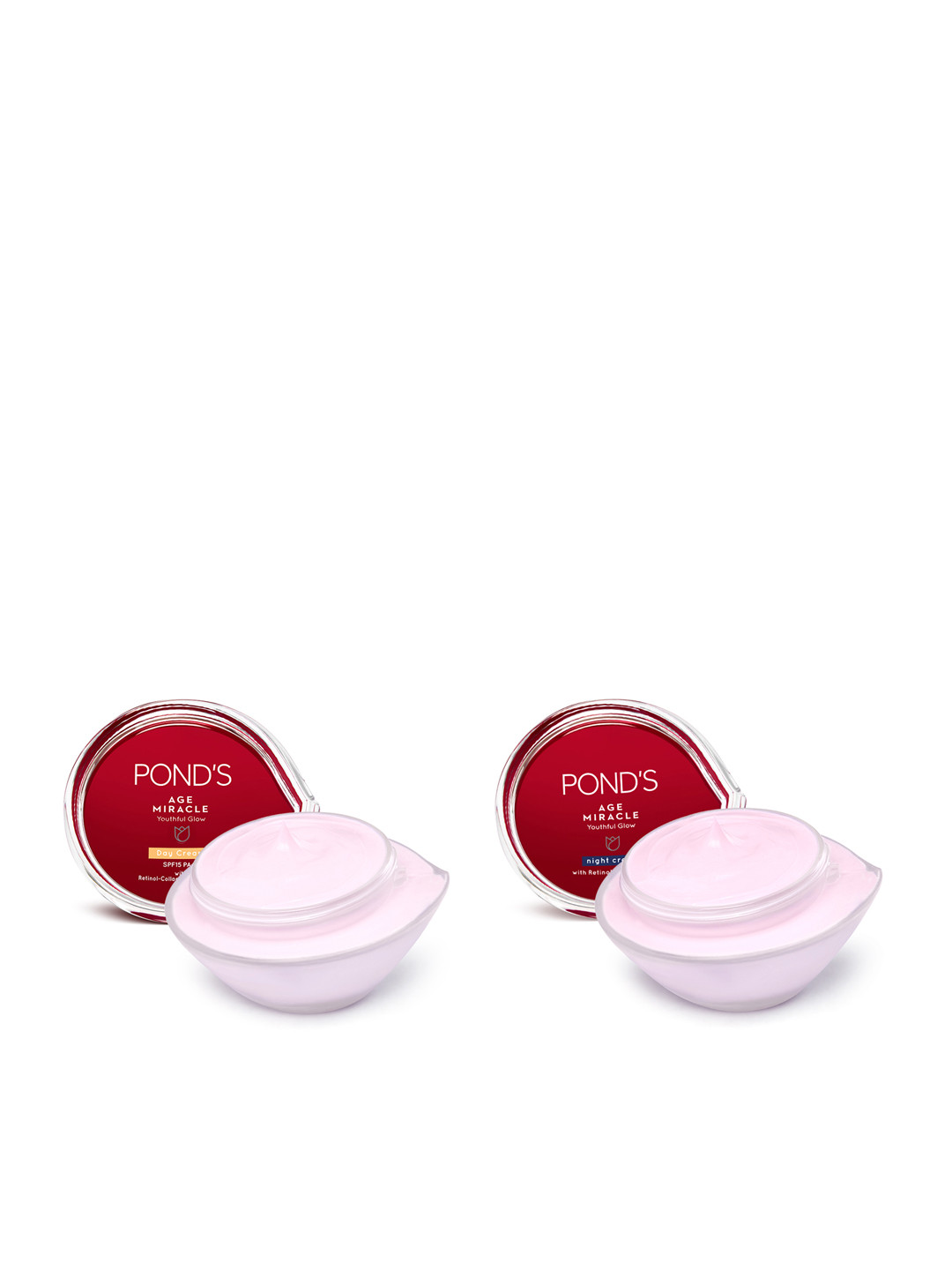 

Ponds Women Set of 2 Age Miracle Cell ReGEN Day Cream & Wrinkle Corrector Night Cream, Red
