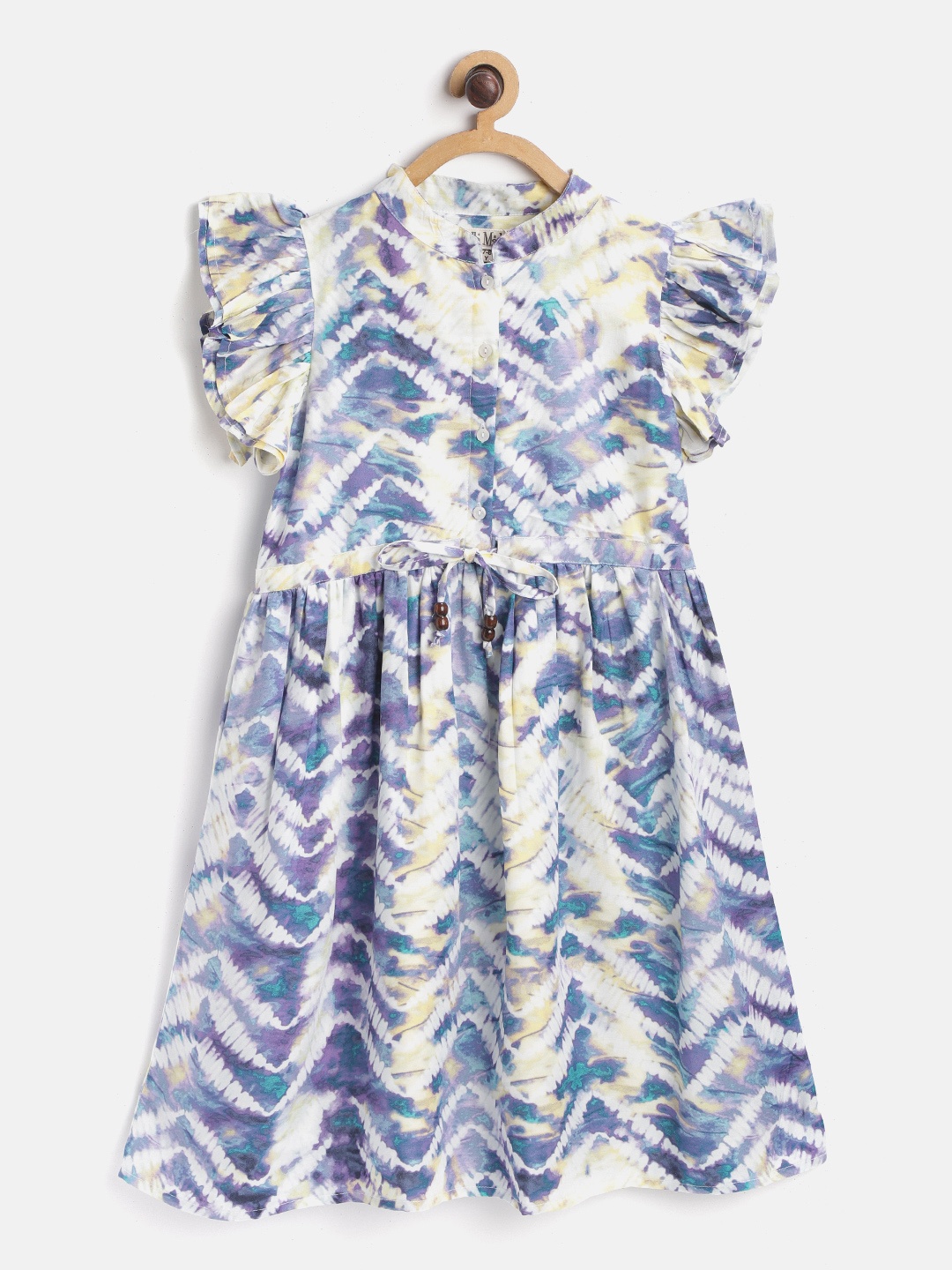 

Bella Moda Girls Purple & Yellow Dyed Fit & Flare Dress