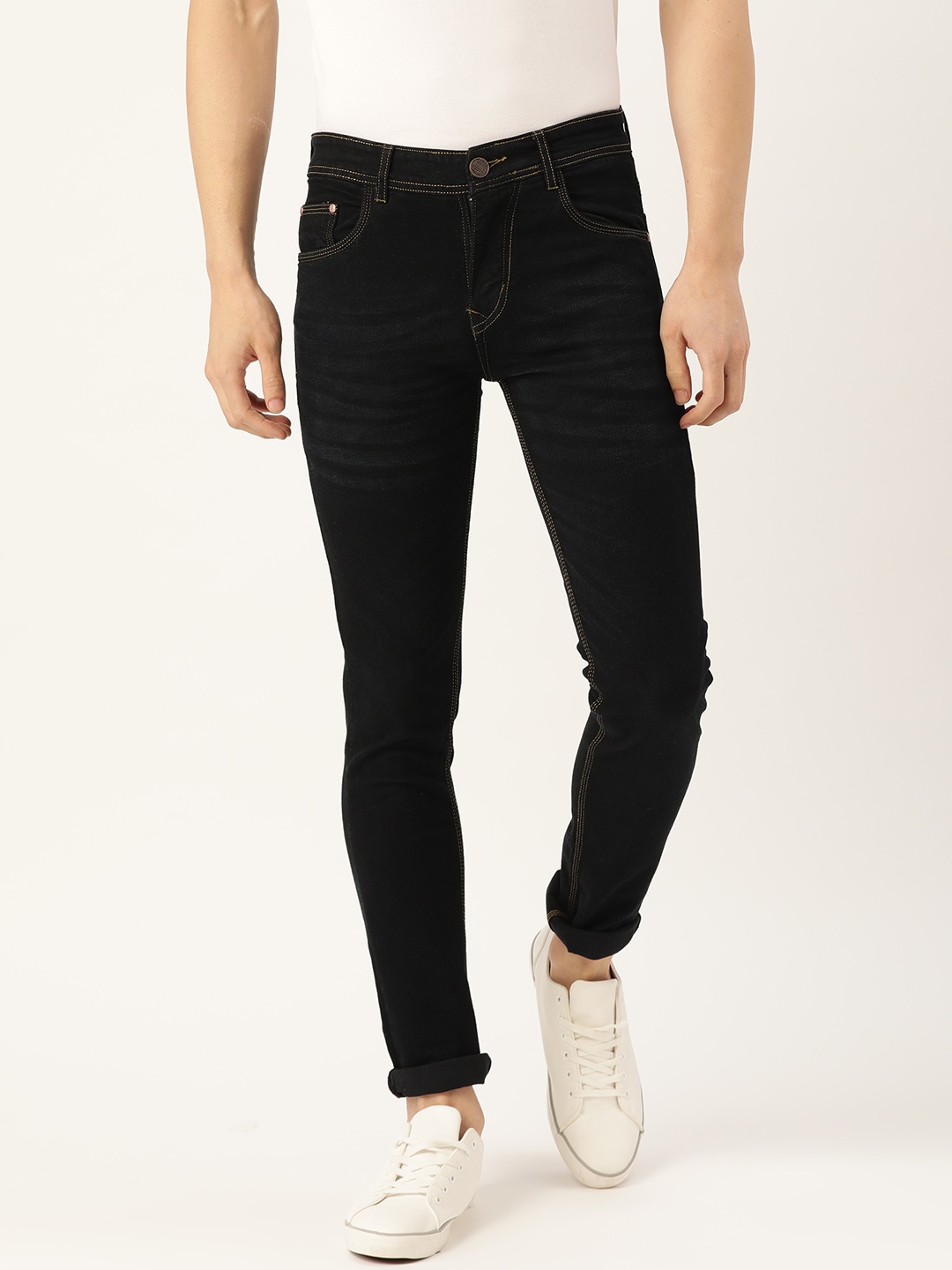 

PARIS HAMILTON Men Black Solid Skinny Fit Stretchable Jeans
