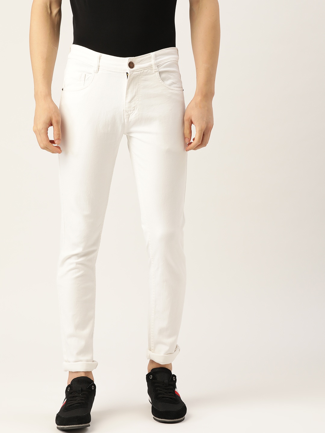 

PARIS HAMILTON Men White Skinny Fit Stretchable Jeans