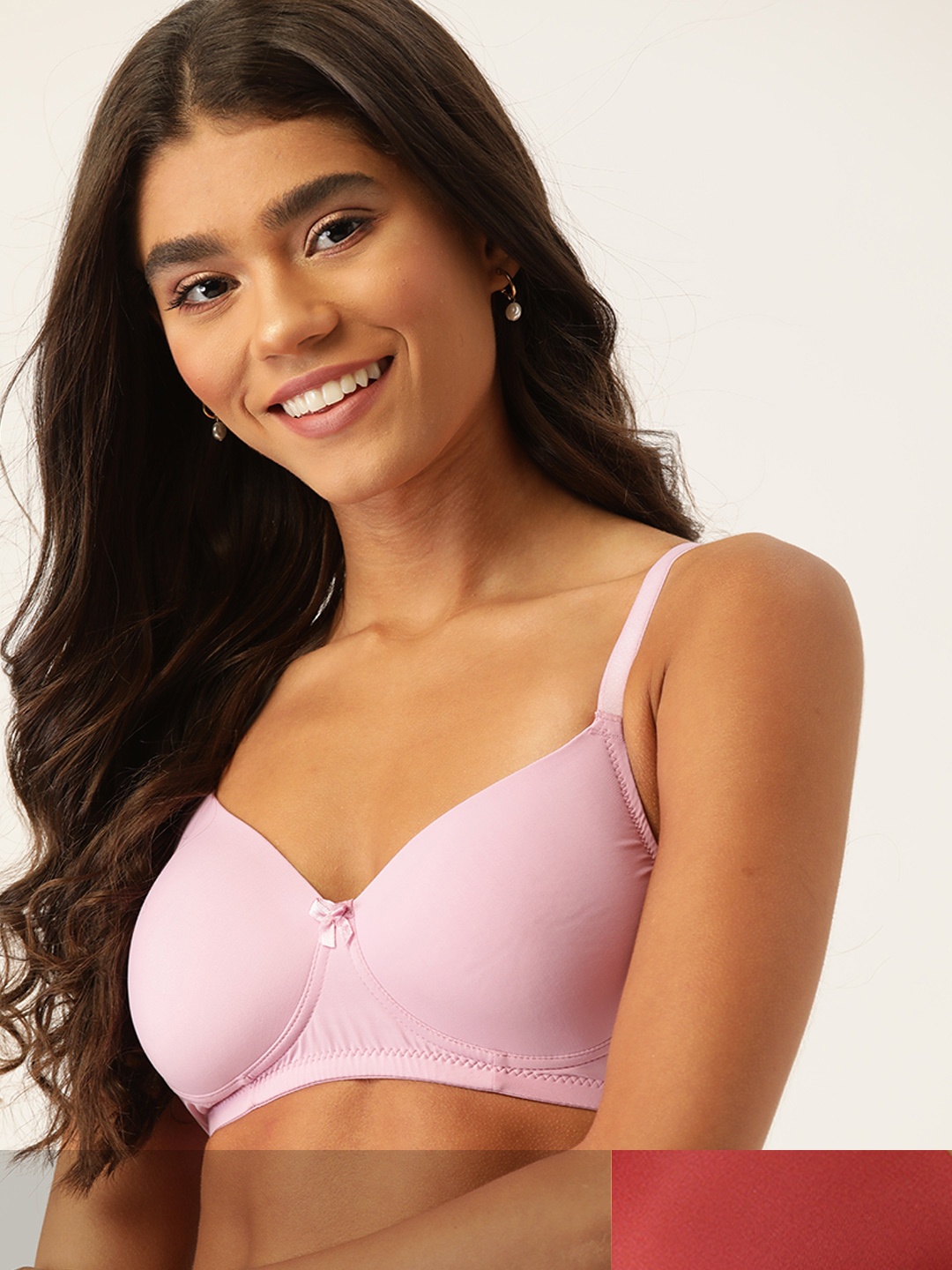 

DressBerry Pack of 2 Solid Lightly Padded Medium Coverage T-shirt Bra, Mauve