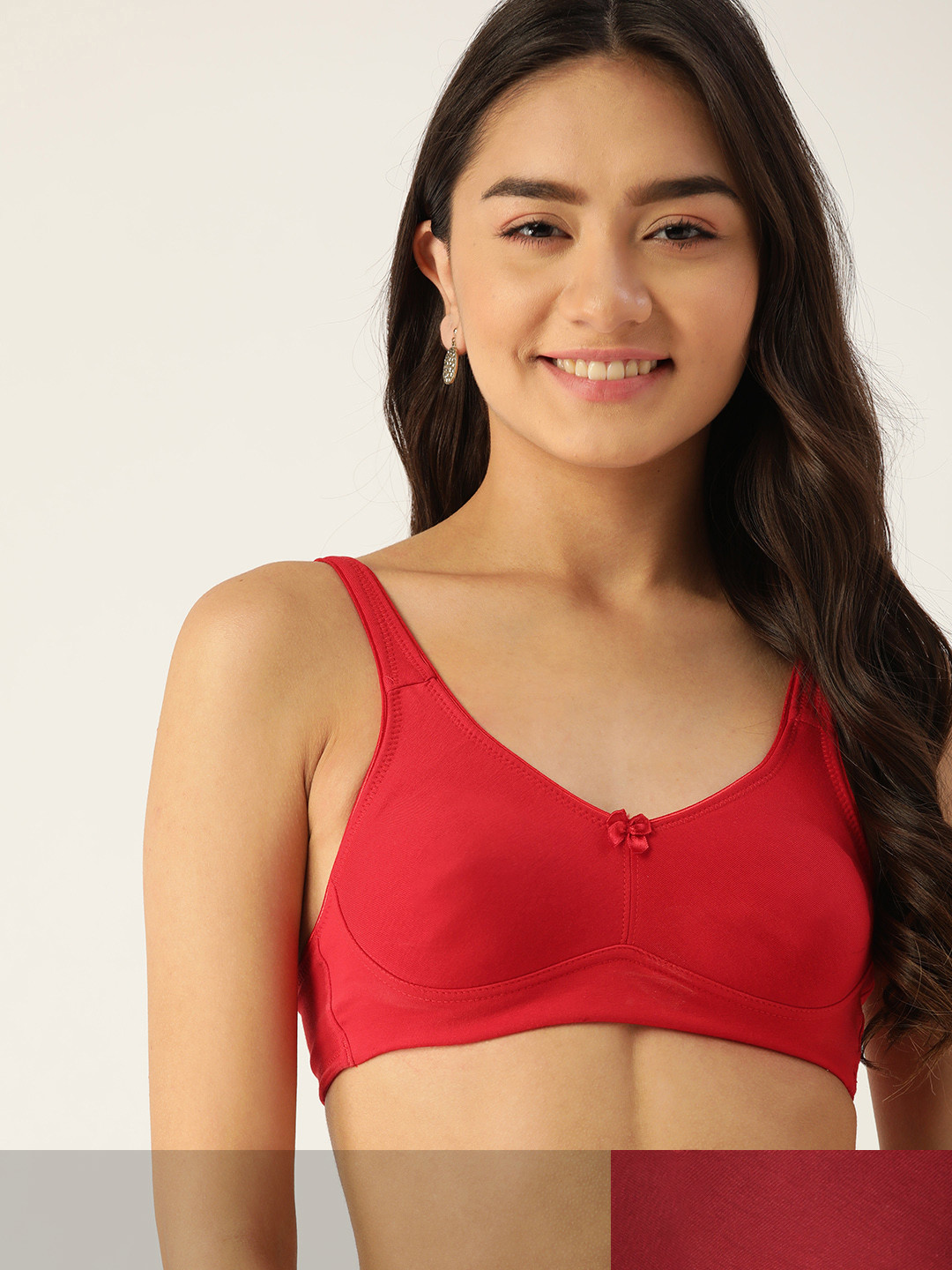 

DressBerry Women Pack of 2 T-shirt Bras, Red