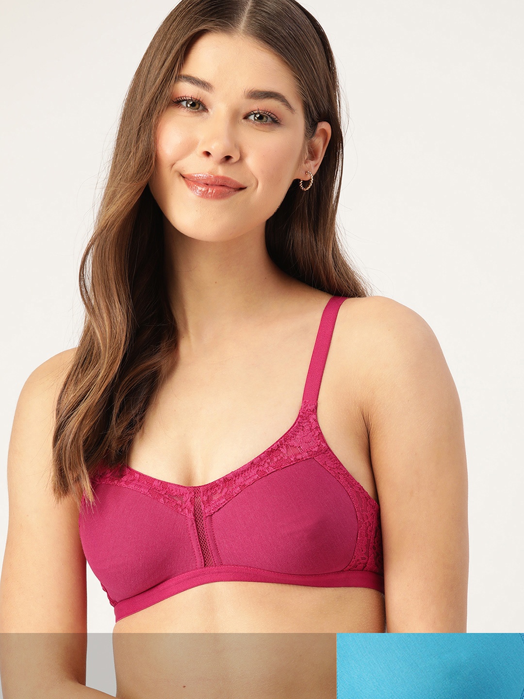 

DressBerry Women Pack of 2 Solid Bra, Blue