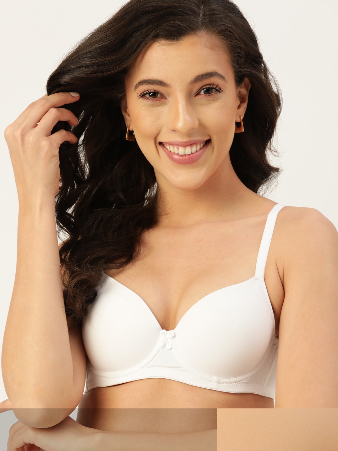 

DressBerry Pack of 2 Solid T-Shirt Bra Underwired Lightly Padded, White