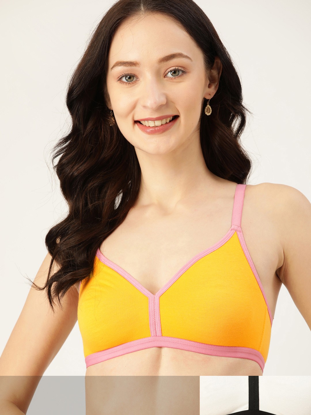 

DressBerry Pack of 2 Everyday Bra-Medium Coverage Non-Wired, White