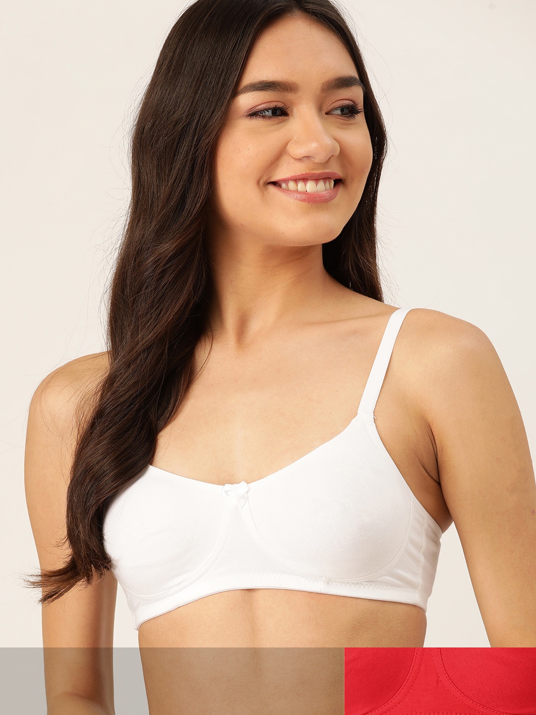 

DressBerry Pack Of 2 Solid T-shirt Bra, White