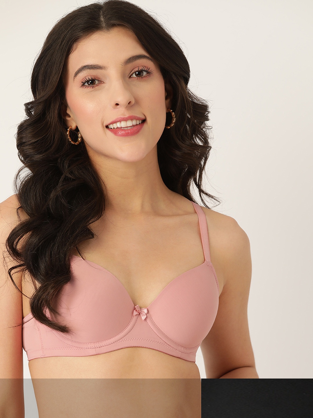 

DressBerry Pack Of Two Half Coverage Solid Lightly Padded Bra, Black