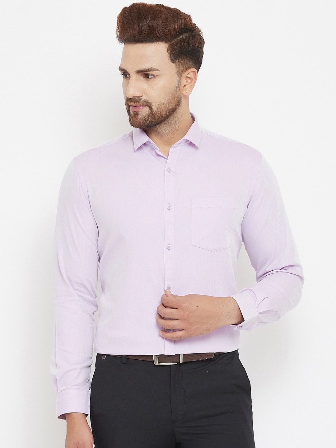 

Canary London Men Lavender Slim Fit Casual Shirt