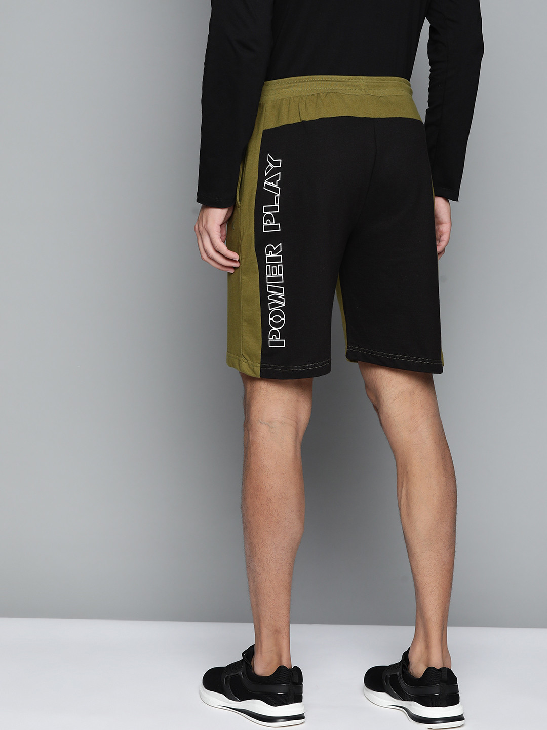 

HRX By Hrithik Roshan Men Avacado Typographic Slim Fit Bio-Wash Lifestyle Shorts, Brown