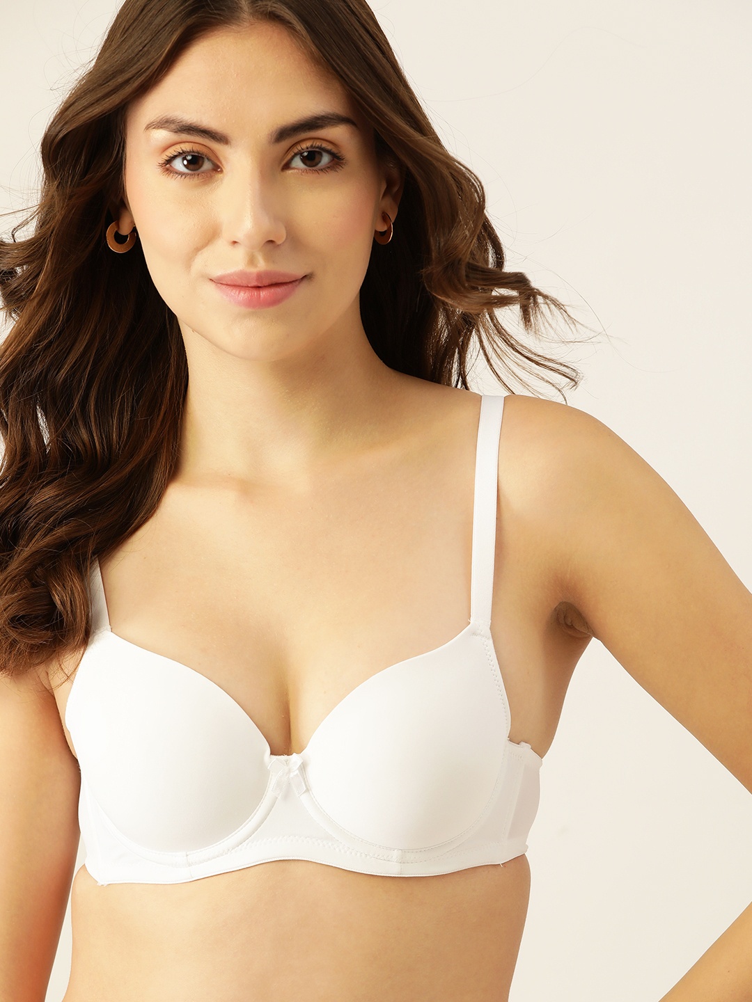 

DressBerry Women White Solid Lightly Padded Non-Wired T-Shirt Bra