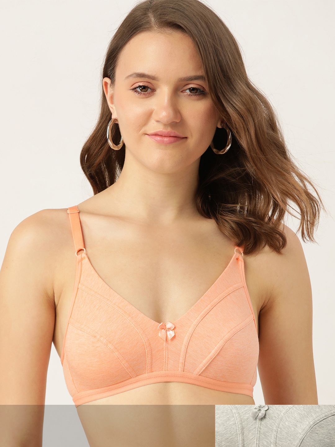 

DressBerry Pack Of 2 Solid Everyday Bra, Peach