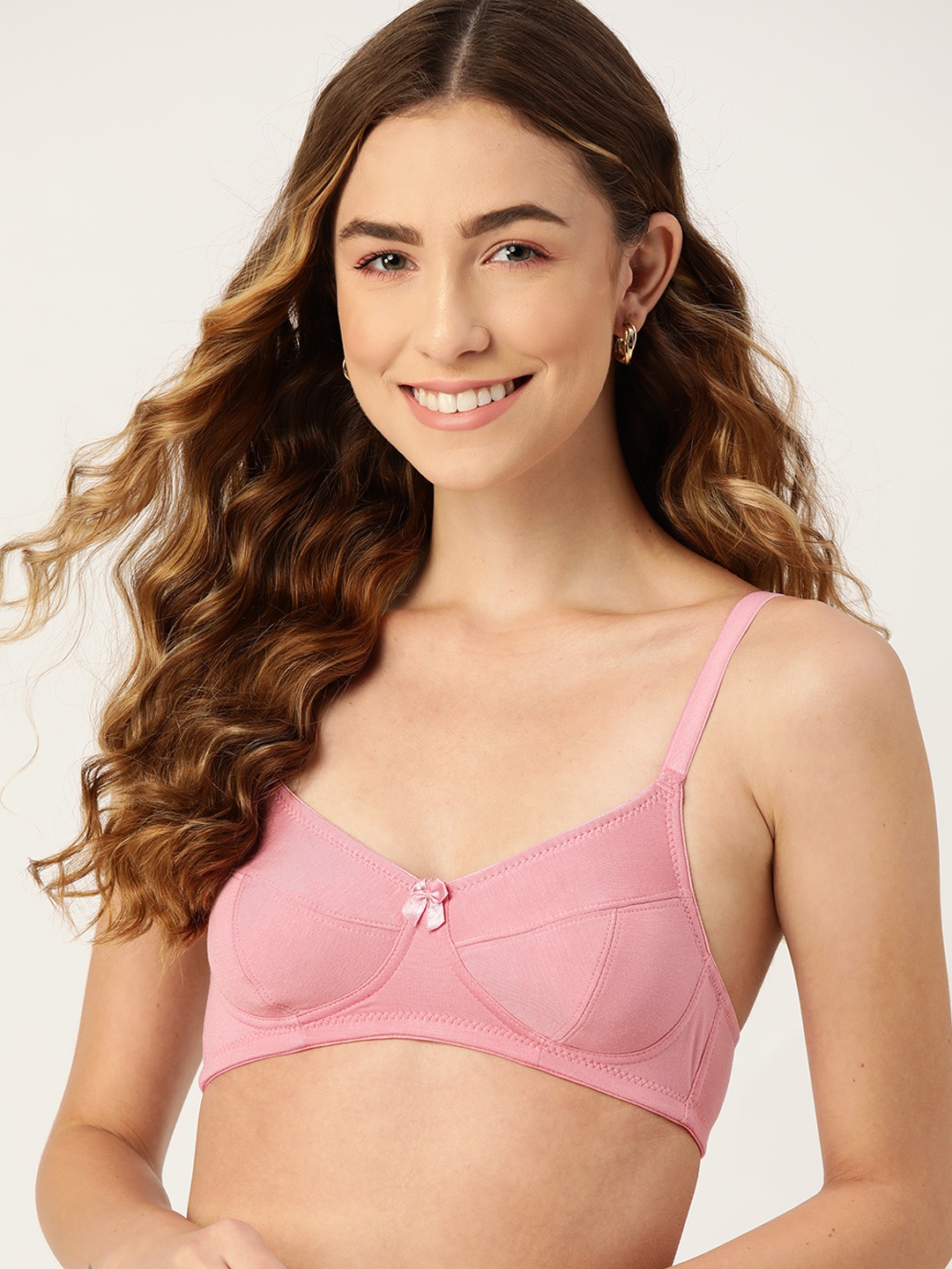 

DressBerry Pink Solid Everyday Bra