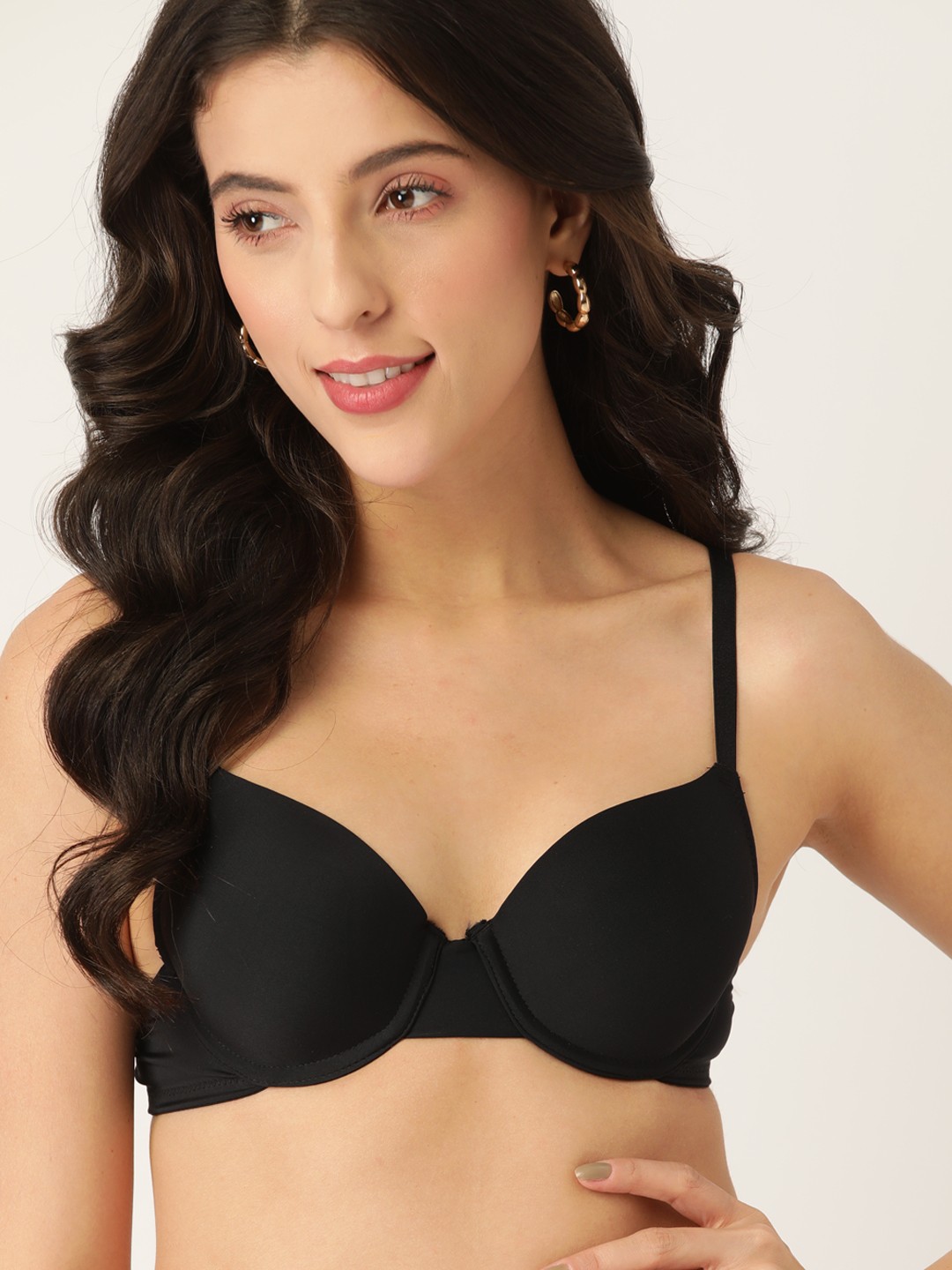 

DressBerry Black Underwired Lightly Padded Bra