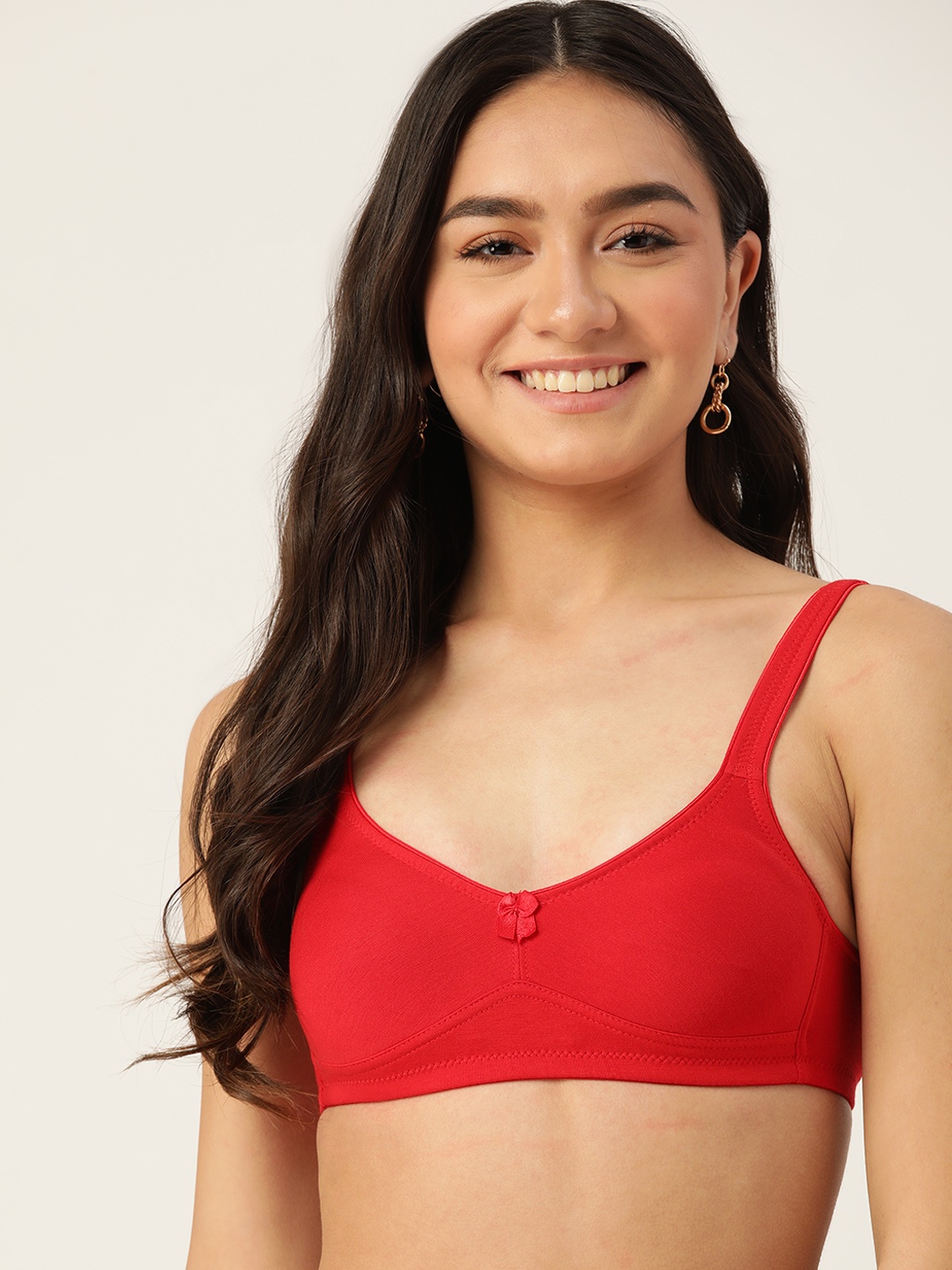 

DressBerry Red Solid T-shirt Bra