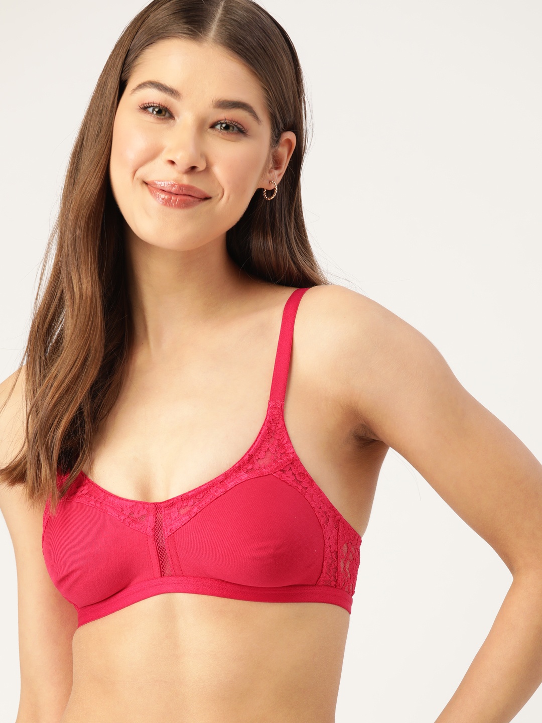 

DressBerry Pink Solid Everyday Bra