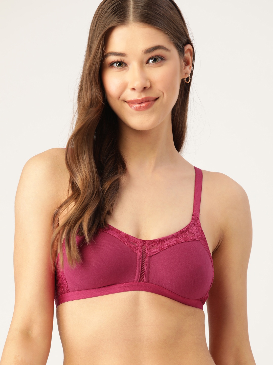 

DressBerry Pink Solid Everyday Bra