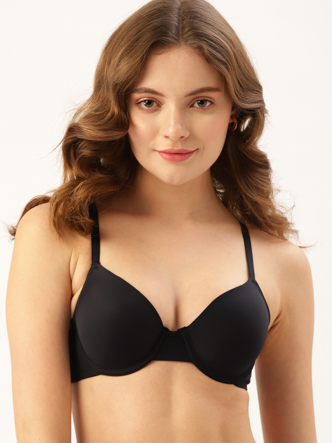 

DressBerry Black Solid Bra - Underwired Lightly Padded