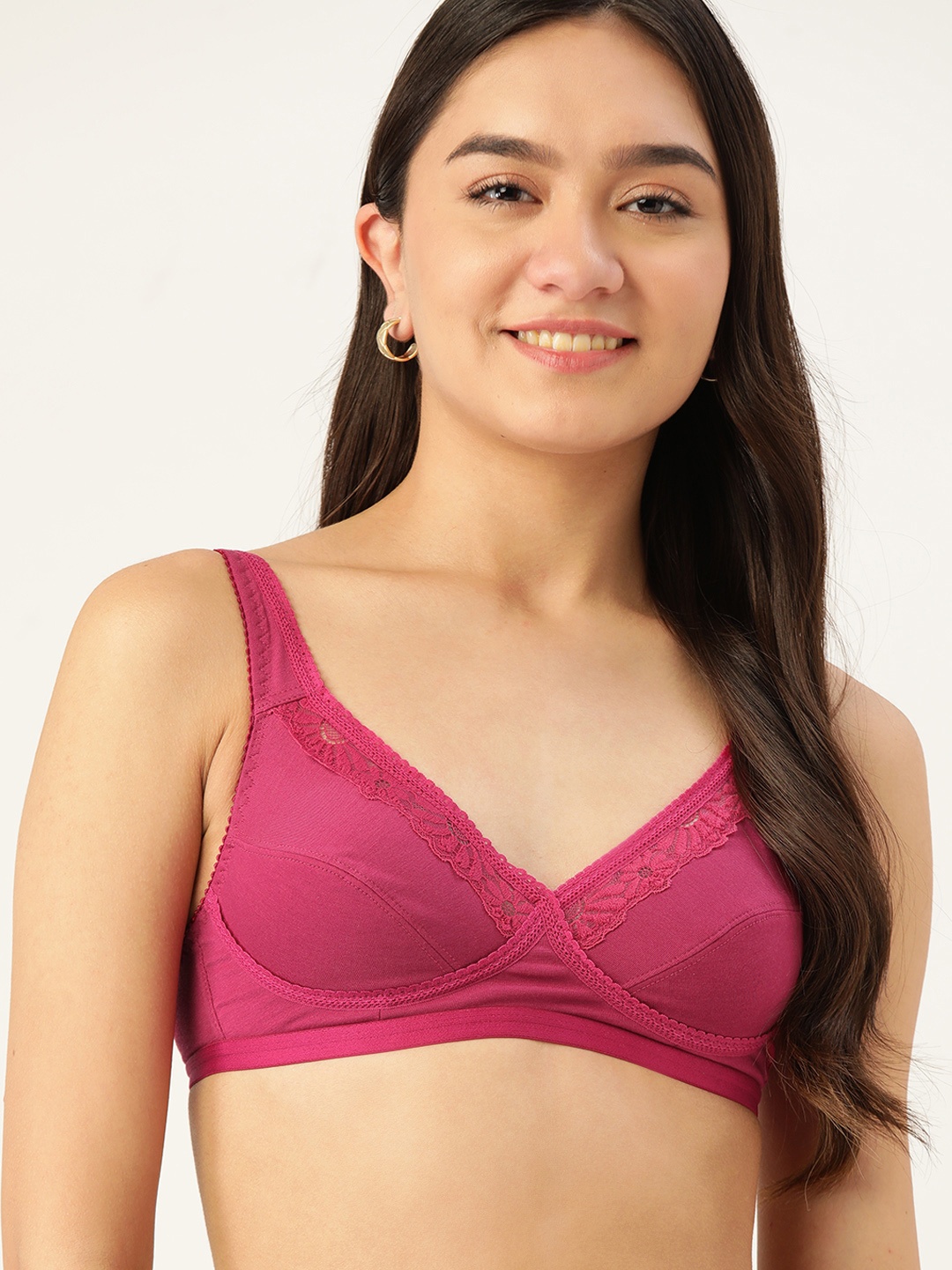 

DressBerry Magenta Solid Everyday Bra