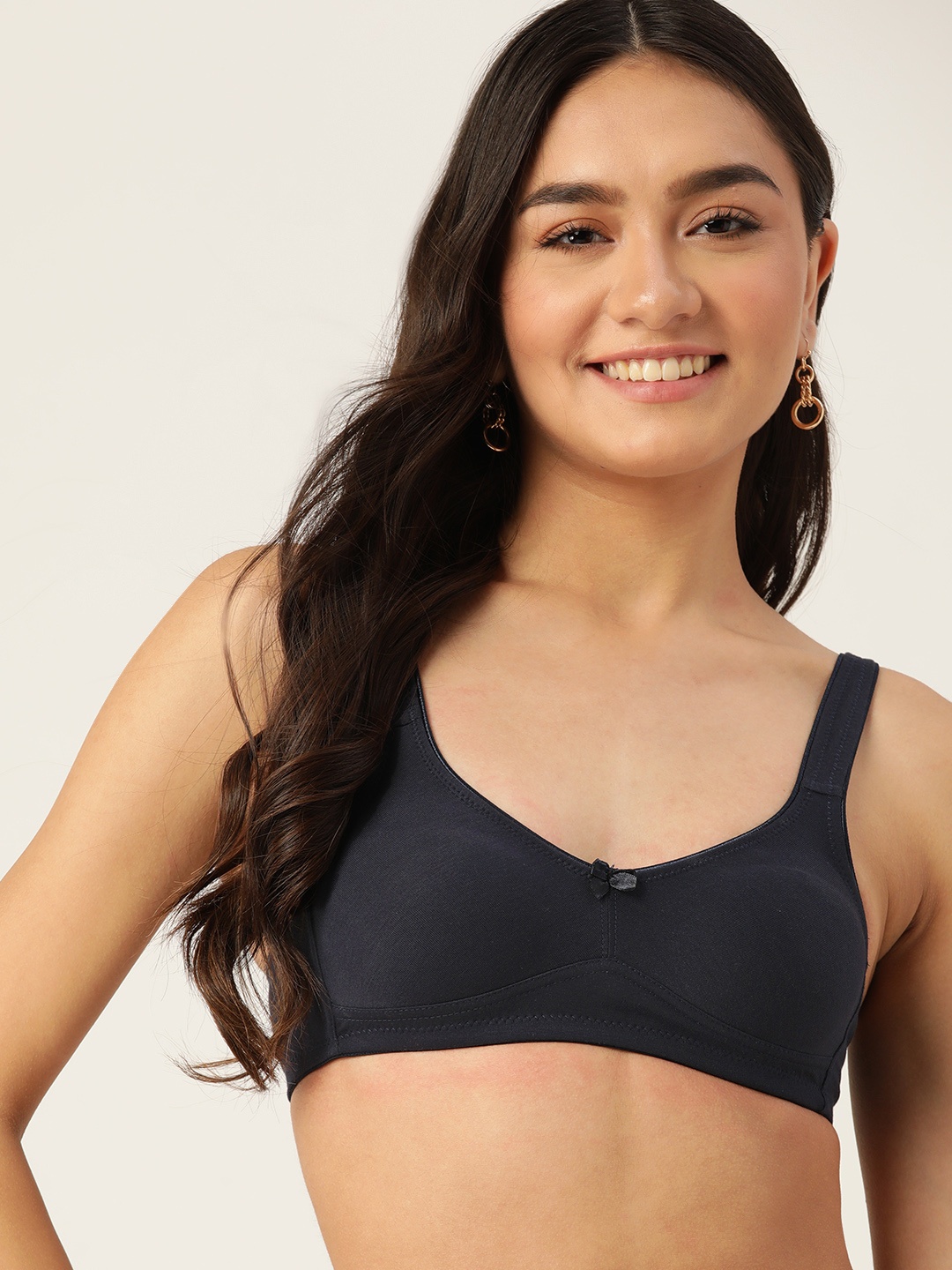 

DressBerry Navy Blue Solid T-shirt Bra