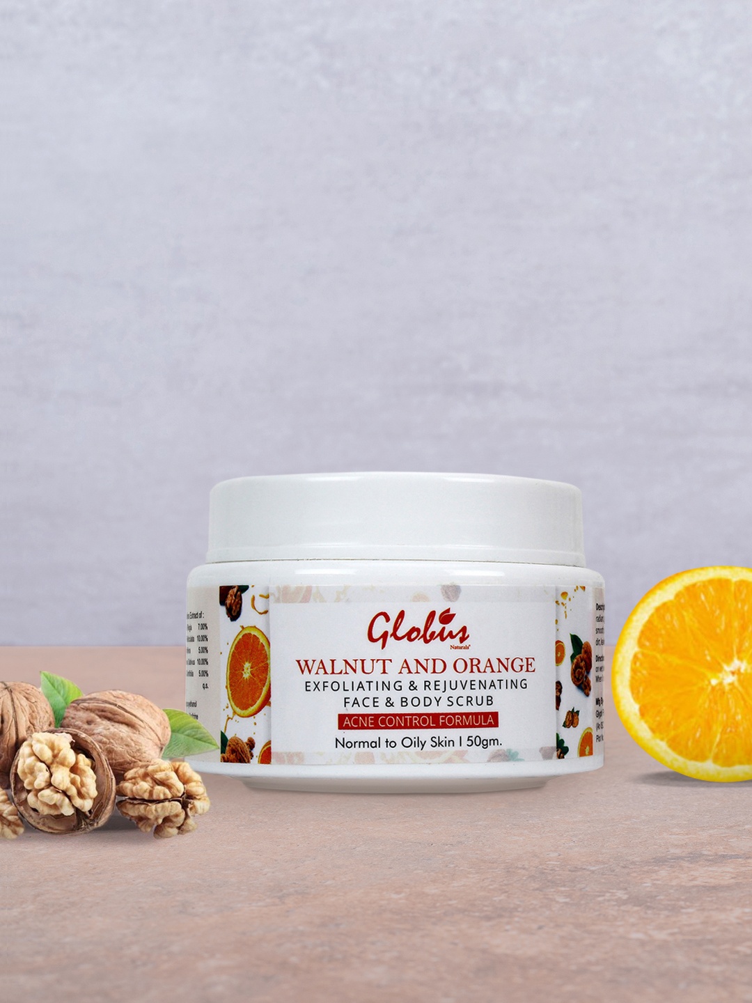 

Globus Naturals Walnut & Orange Face & Body Scrub 50 gms