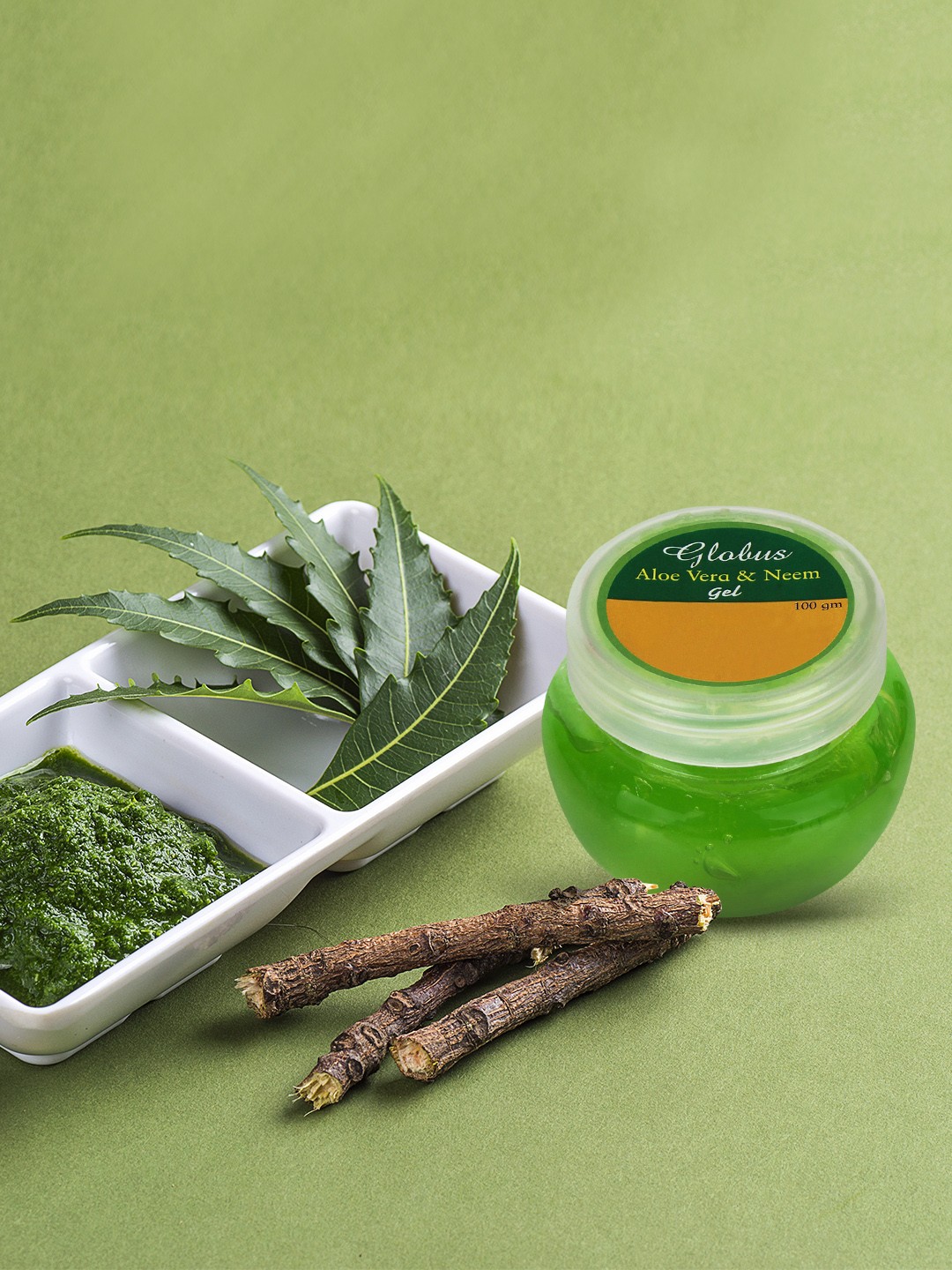 

Globus naturals Aloe Vera and Neem Gel 100 gms, Green