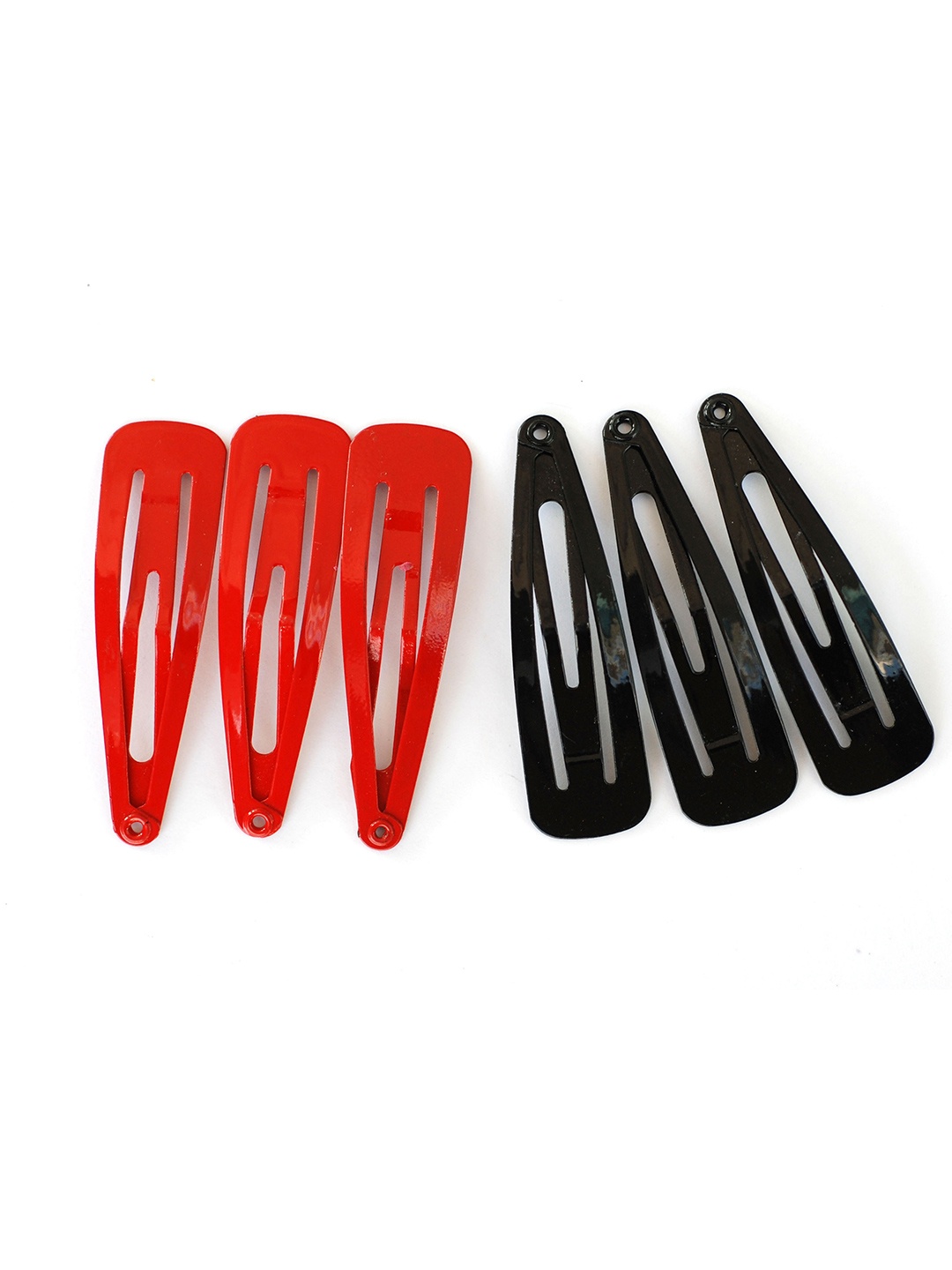 

basicare Women Black & Red Set of 4 Tic Tac Hair Clip