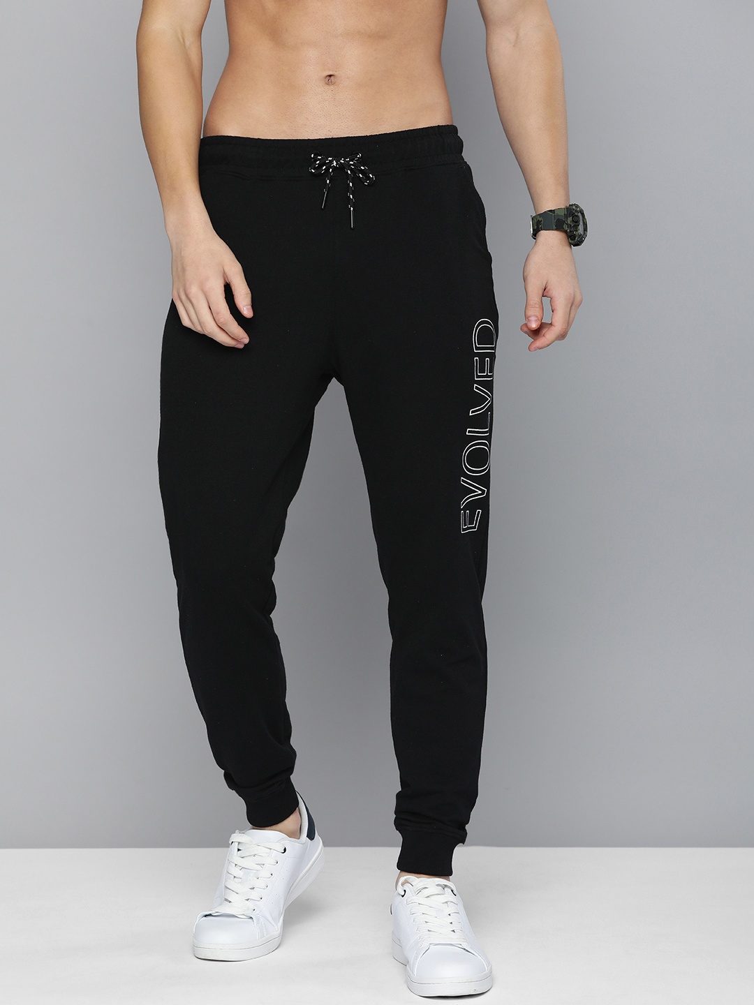 

Harvard Men Black Printed Joggers