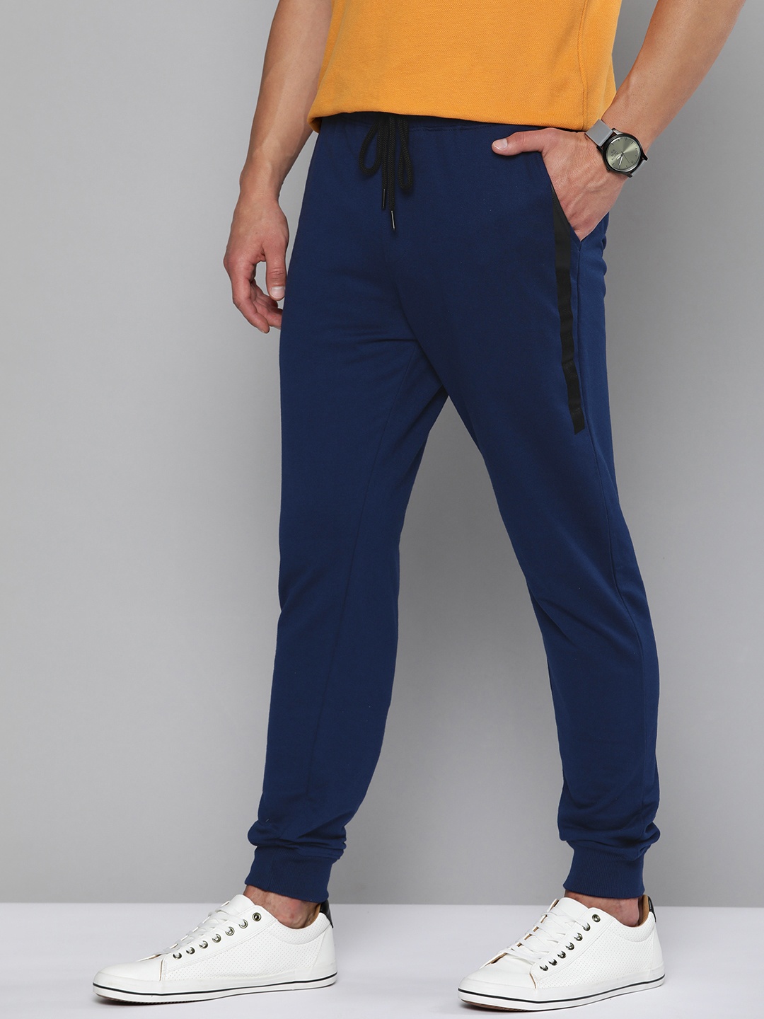 

Harvard Men Blue Solid Joggers