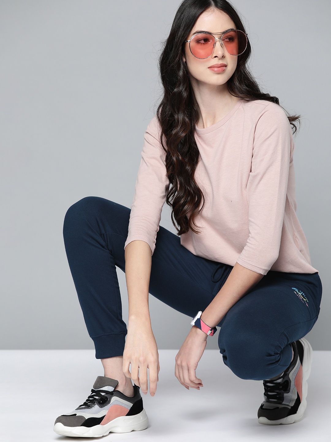

Harvard Women Navy Blue Solid Joggers