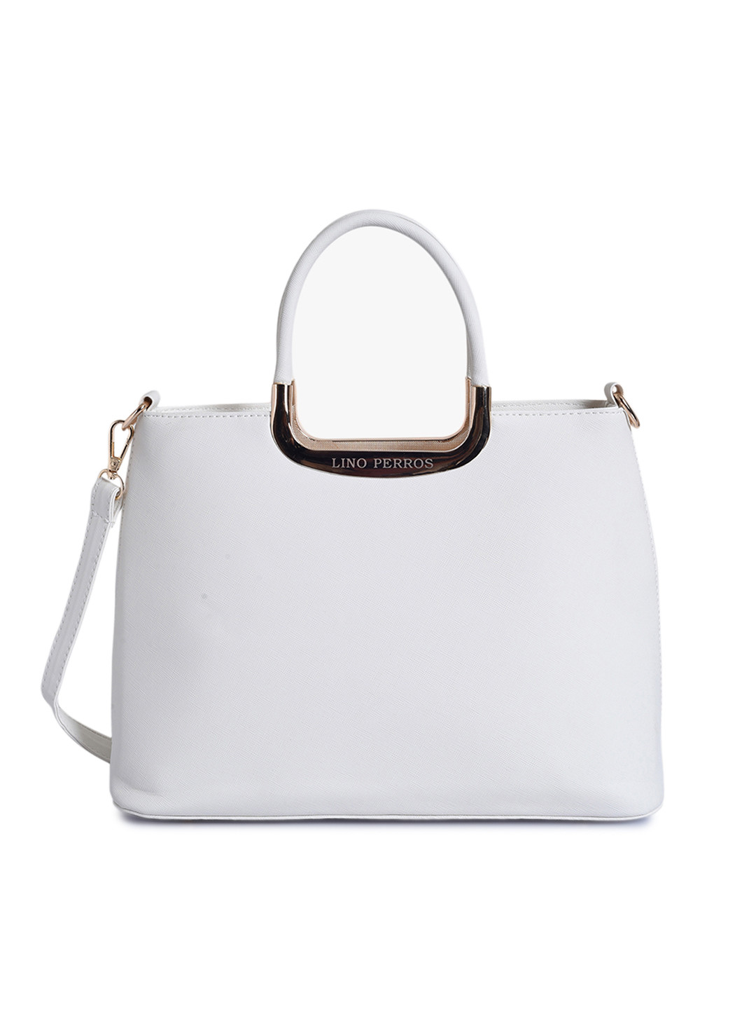 

Lino Perros White Handbag with Sling Strap