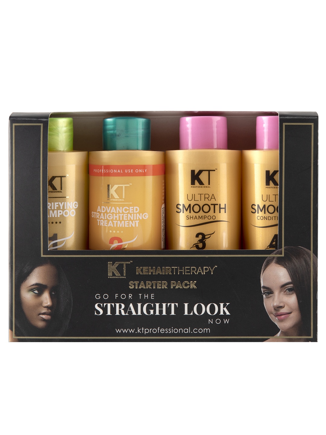 

KT Professional Home Keratin Advanced Straightening Starter Kit (480ml), Gold