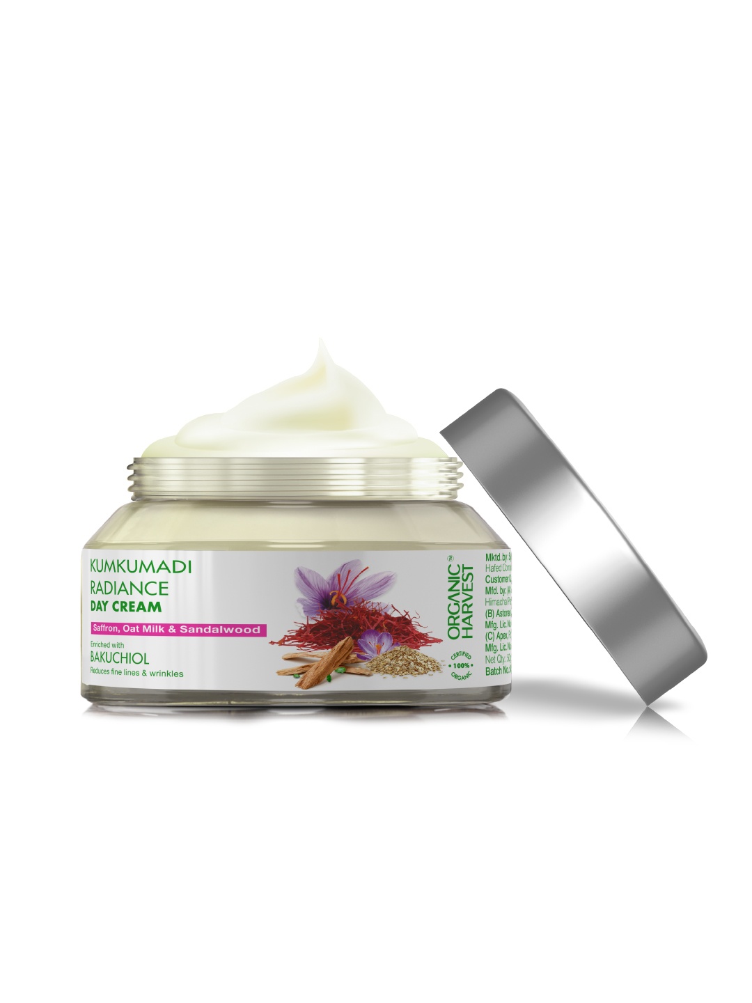 

Organic Harvest Kumkumadi Radiance Face Cream with Saffron & Sandalwood Extracts, Green