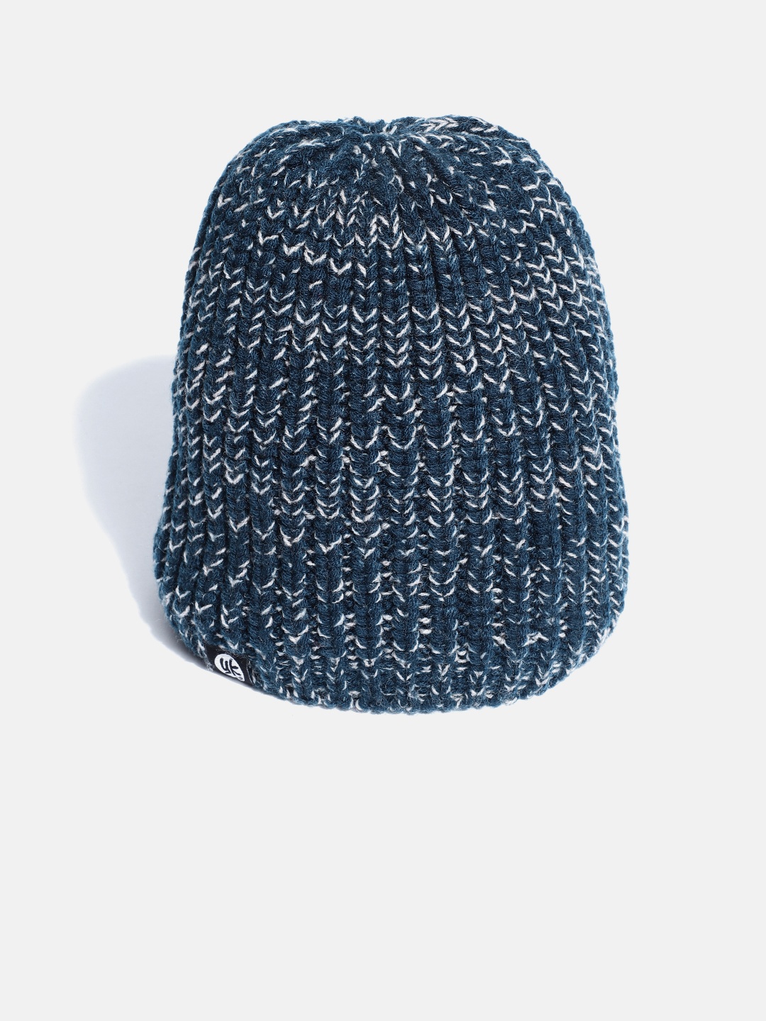 

YK Kids Navy & Grey Self-Design Beanie, Navy blue