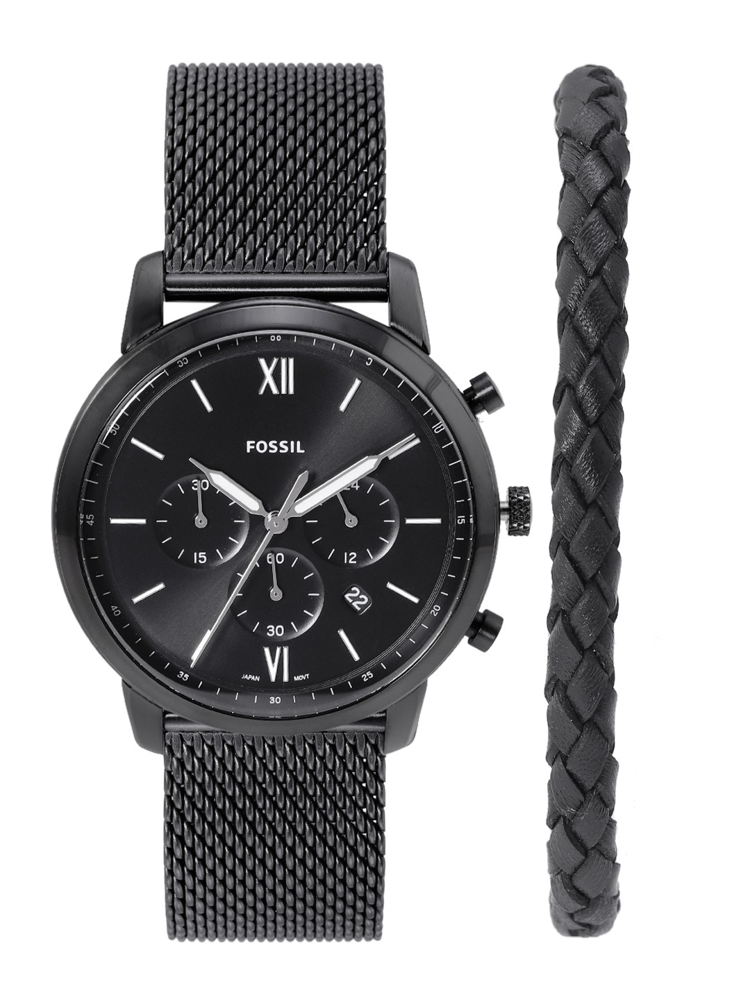 

Fossil Men Black Analogue Watch FS5786SET