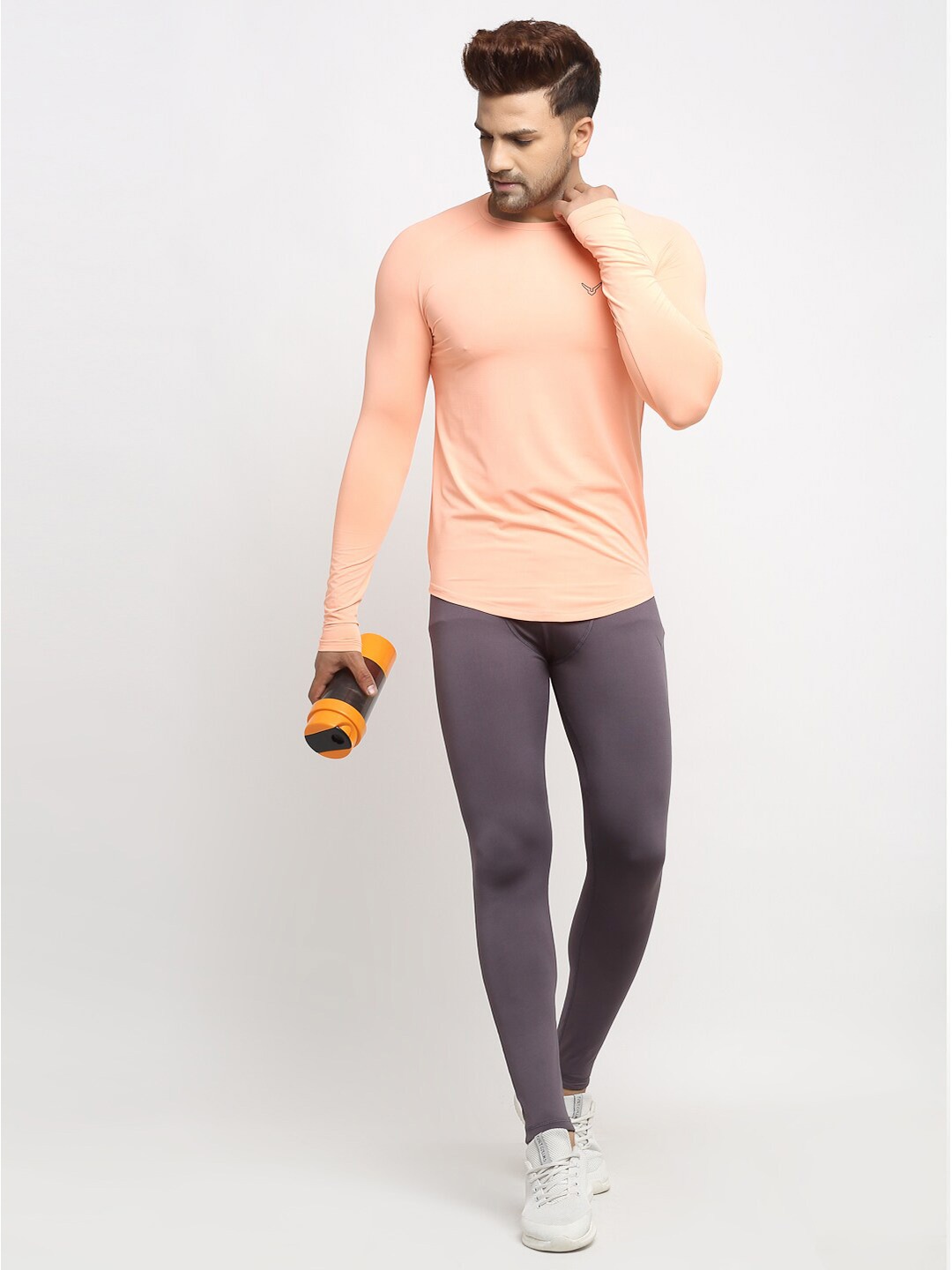 

Invincible Men Stretch Full Sleeve Tee, Peach