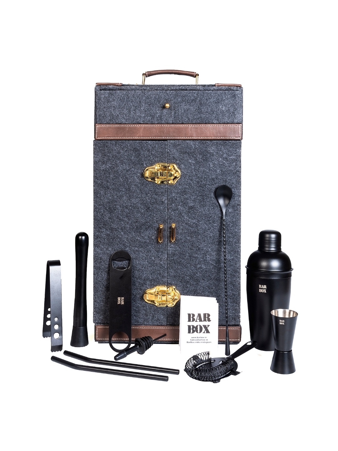 

BAR BOX Set Of 9 Black Solid Bar box
