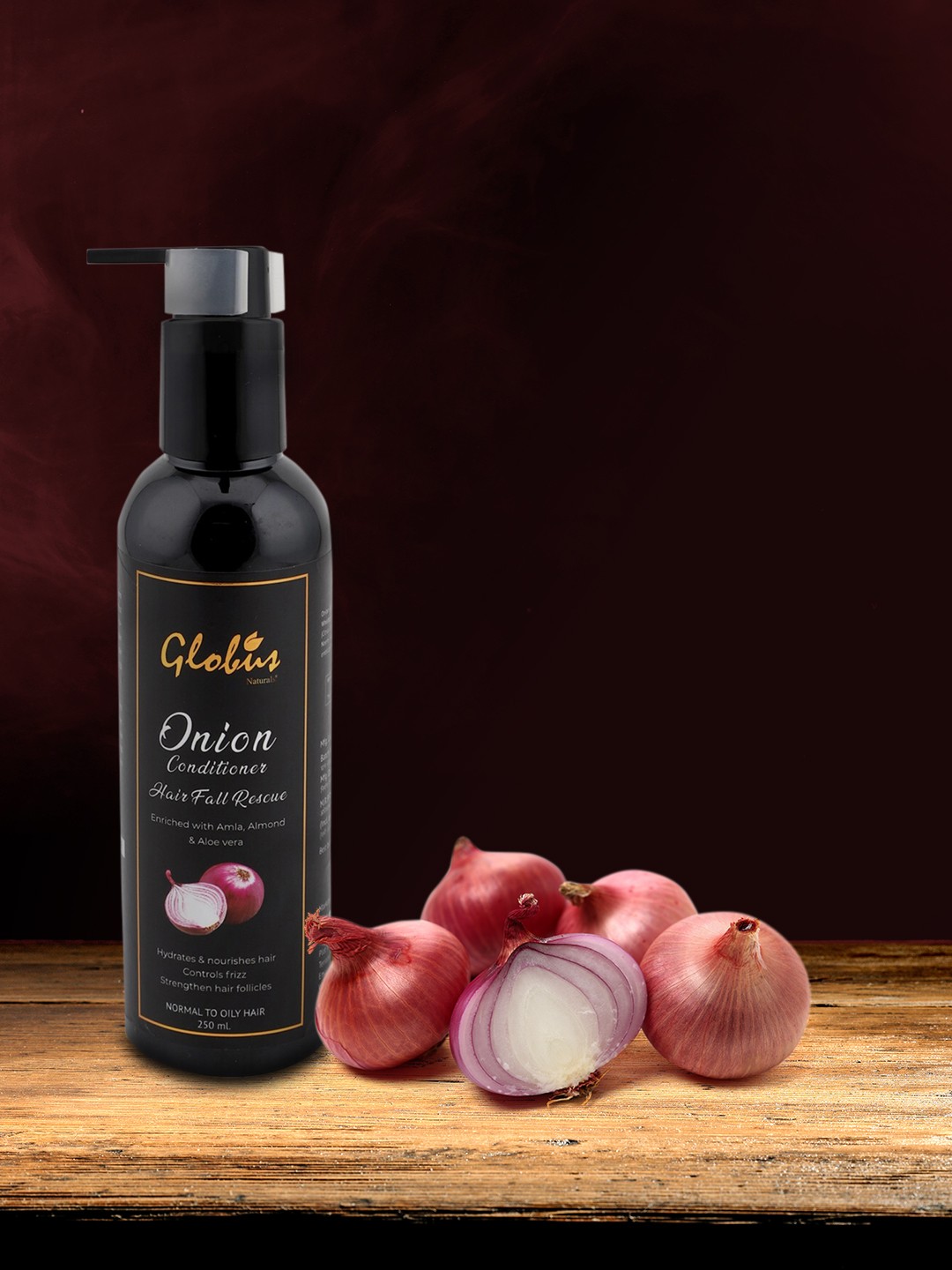 

Globus Naturals Hair Fall Rescue Onion Conditioner 250 ml, Black