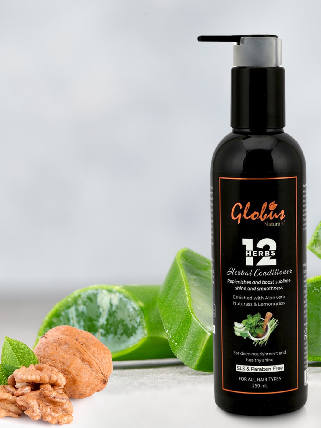 

Globus Naturals 12 Herbs Hair Growth Shampoo 250 ml, Black