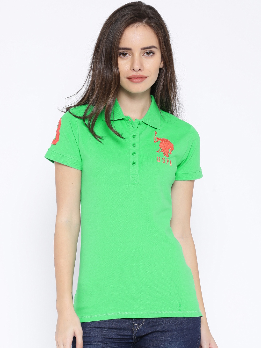 

U.S. Polo Assn. Women Green Poo T-Shirt