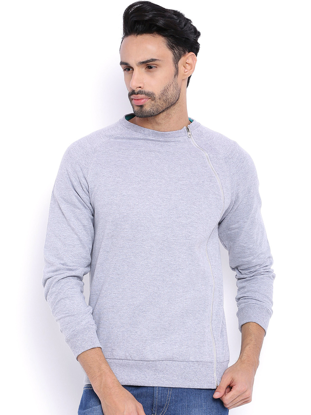 

Campus Sutra Grey Sweatshirt