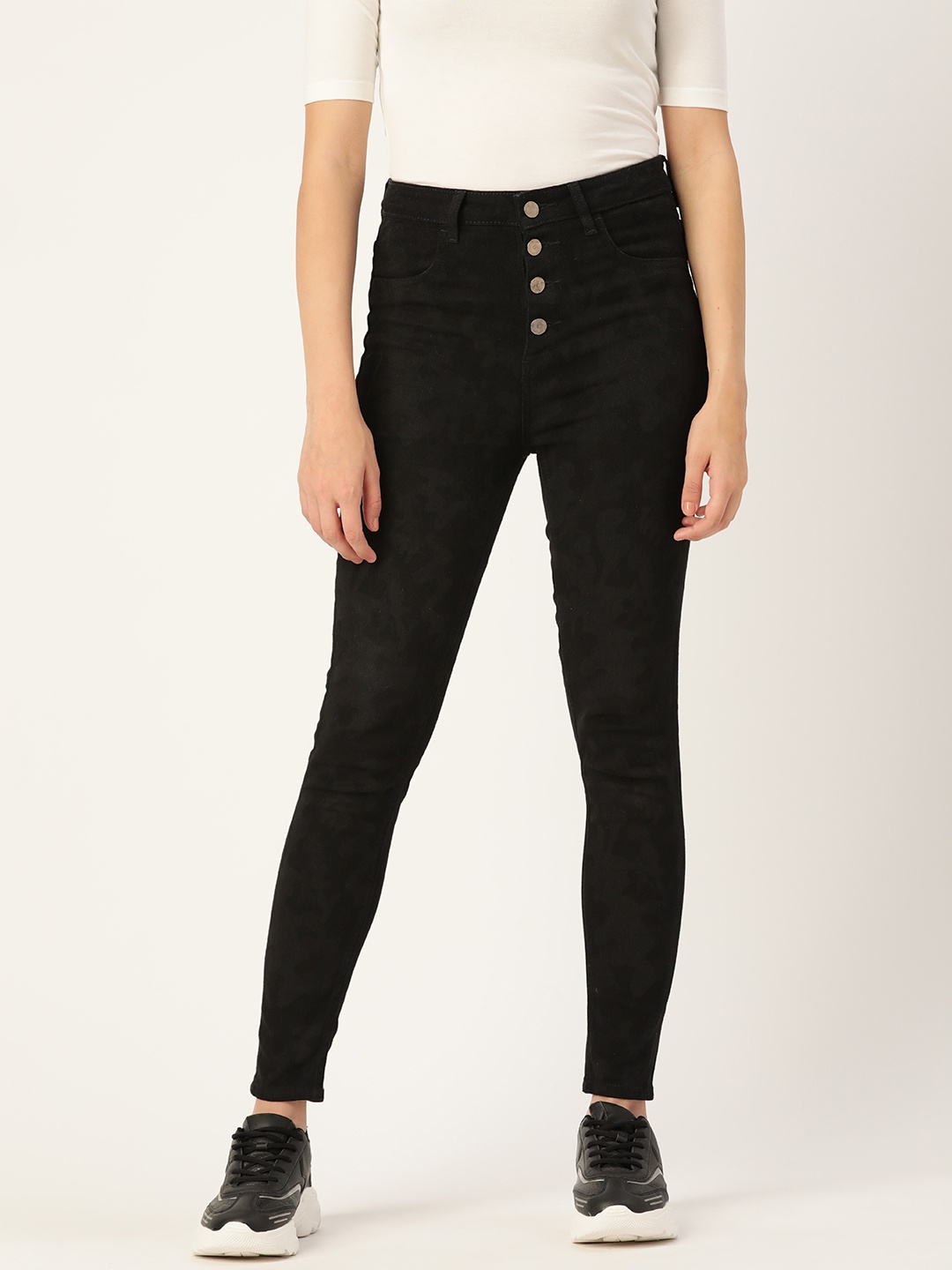 

DressBerry Women Black Solid Denim Jeggings