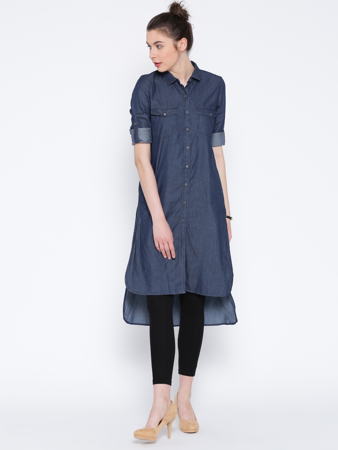 

Tokyo Talkies Blue Denim Tunic