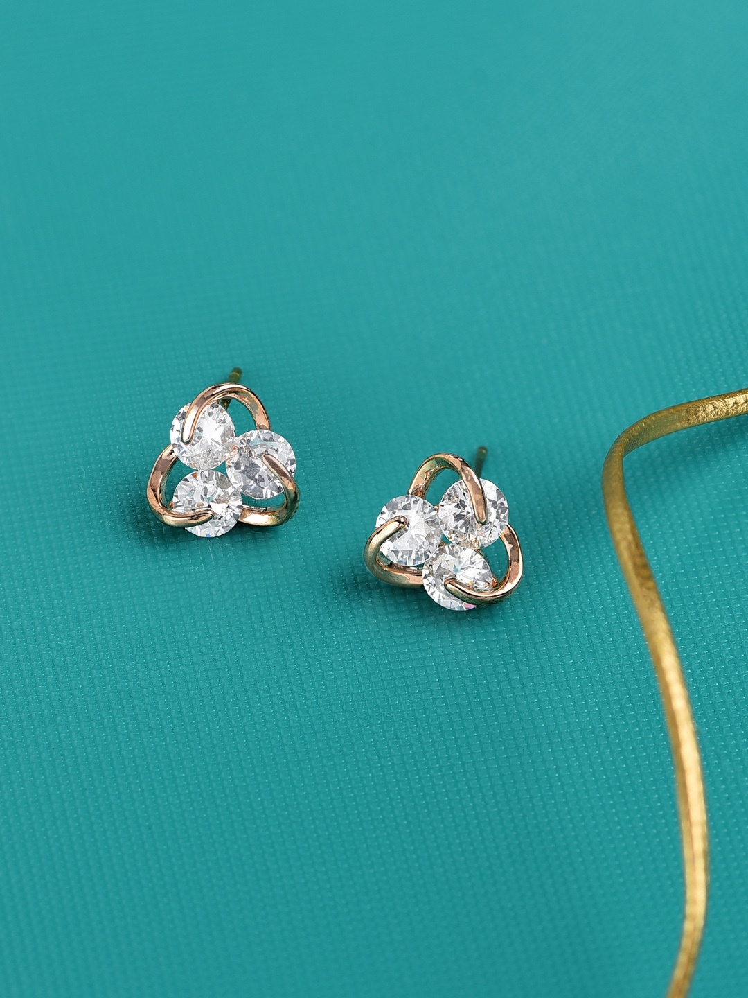 

AMI Rose Gold-Plated Contemporary Studs Earrings