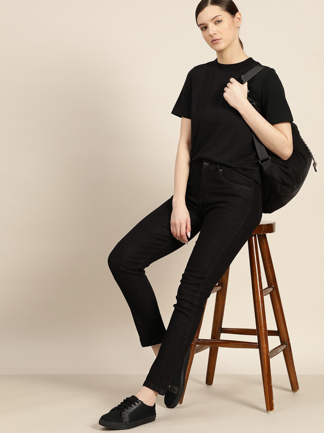 

ether Women Black Slim Fit Stretchable Jeans