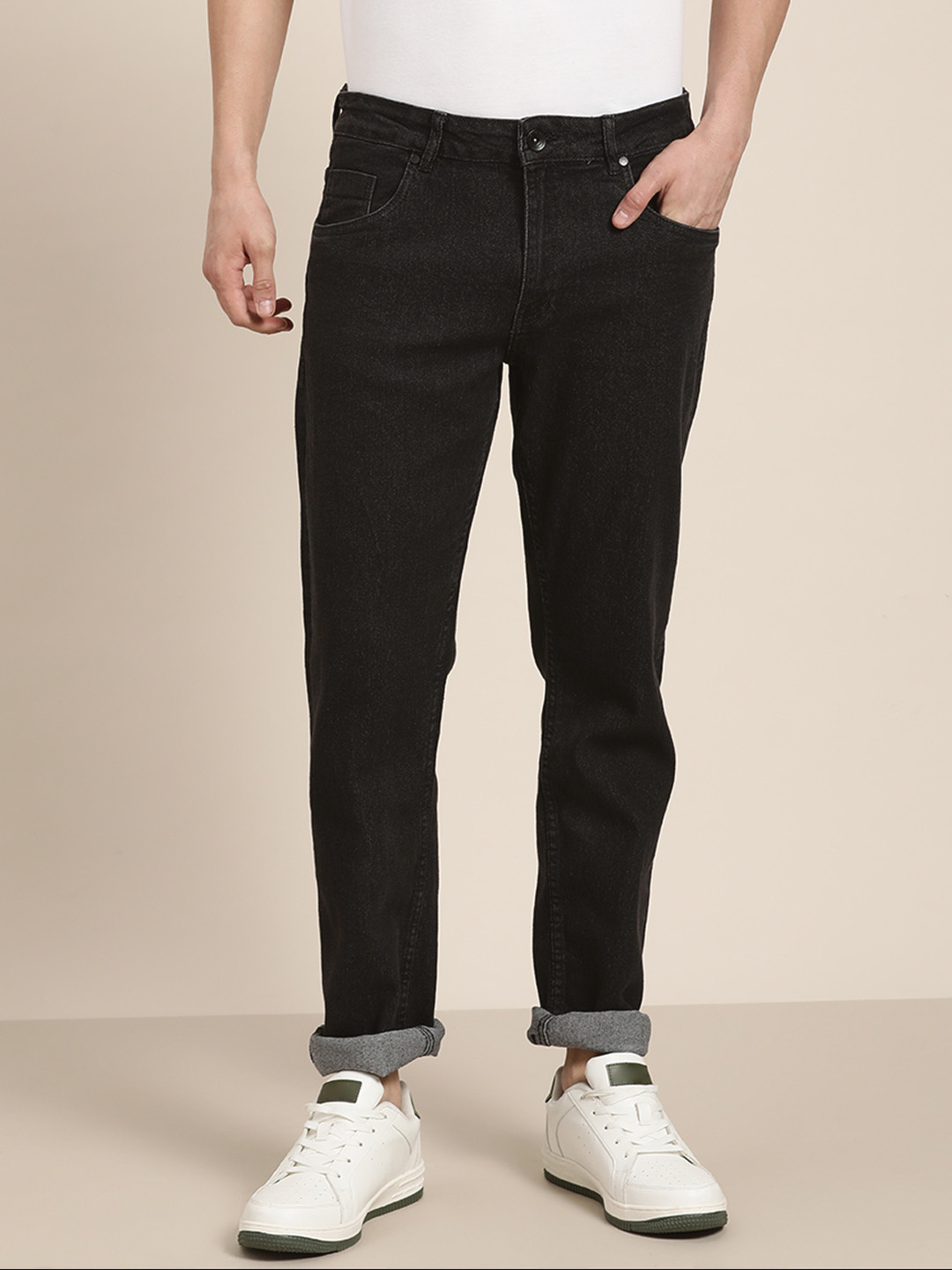 

ether Men Black Slim Fit Stretchable Jeans