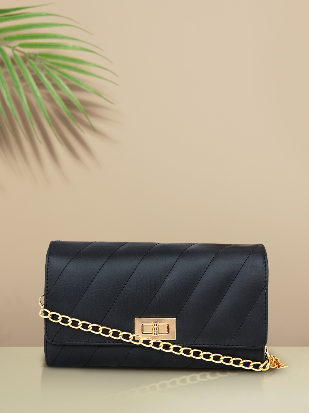 

LEGAL BRIBE Black PU Structured Sling Bag