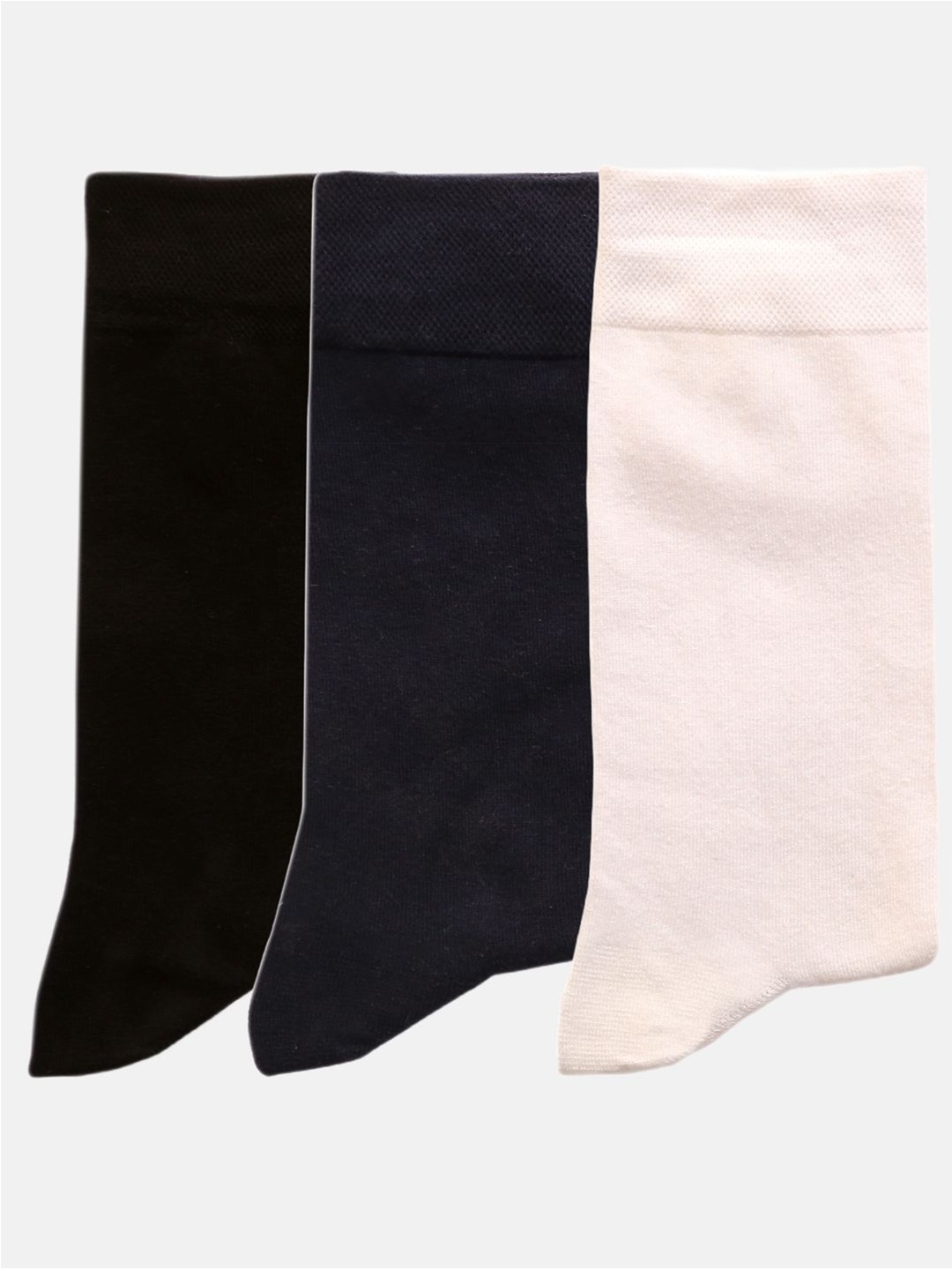

N2S NEXT2SKIN Men Pack Of 3 Assorted Calf-Length Cotton Socks