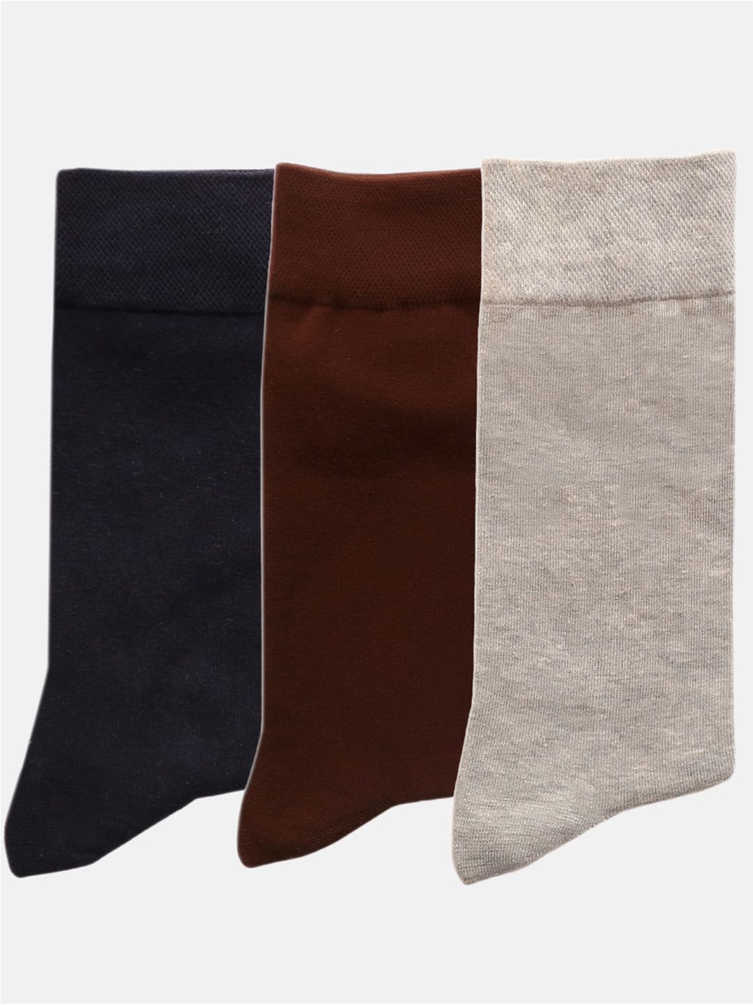 

N2S NEXT2SKIN Men Pack Of 3 Assorted Calf-Length Cotton Socks