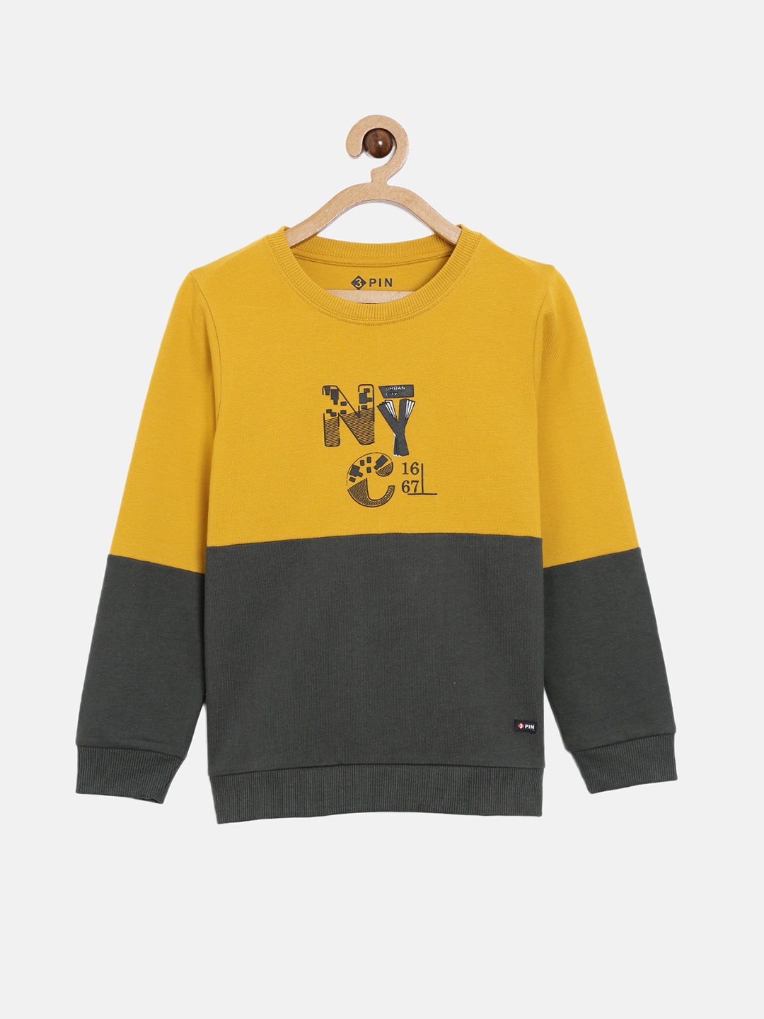 

3PIN Boys Mustard Colourblocked Sweatshirt